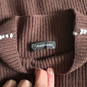 PrettyGarden Women's Brown Sweater